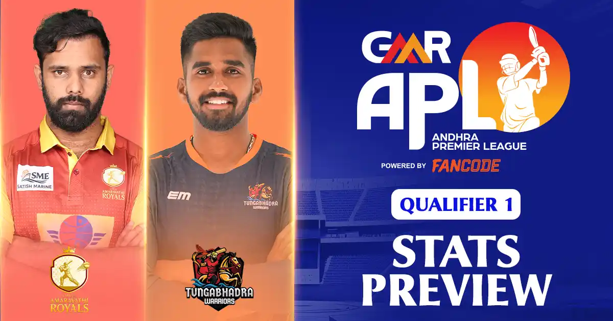 GMR APL 2025: Capital Amaravathi Royals vs Tungabhadra Warriors, Qualifier 1: Stats Preview